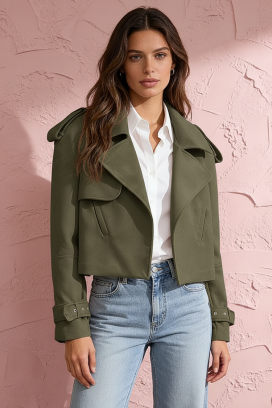 YOVILZA KHAKI kabát