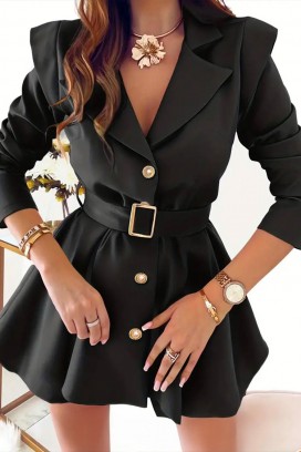 GLAMERVA BLACK blézer - ruha