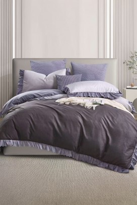 SIOGERY LILA ágyneműgarnitúra 200x220 cm pamut - 3 darabos