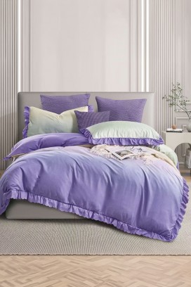 MIOGERY LILA ágyneműgarnitúra 160x220 cm pamut - 3 darabos