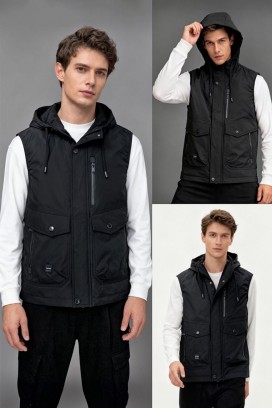 FAMOZO BLACK férfi mellény