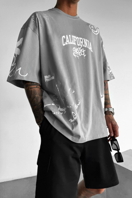 LARGONZO GREY férfi póló