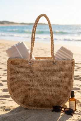 VLONDILZA BEIGE strandtáska