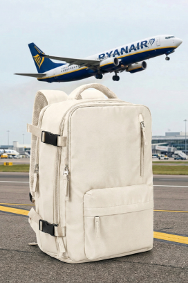 ROLNICZA ECRU kézipoggyász hátizsák - Ryanair/Wizz Air számára