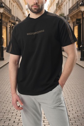 CHARLONZO BLACK férfi póló