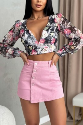 JENIVIEV PINK letisztult szabású és hangsúlyos részletekkel ellátott nadrág-szoknya
