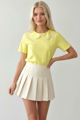 ZAREMORA YELLOW női blúz dísz gallérral