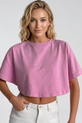 VITAMA PINK női rövid póló minimalista dizájnnal
