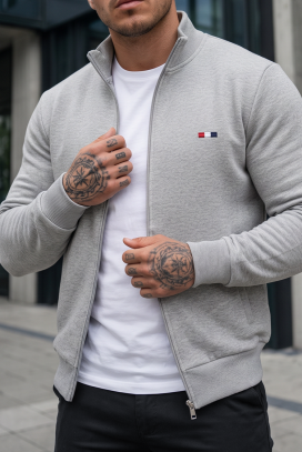 NORONO LIGHT GREY férfi kardigán